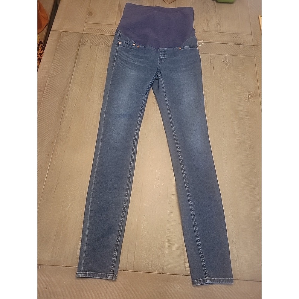 Mama Maternity Womens Dark Blue Skinny Jeans Stretch  Size 27 X‎ 29